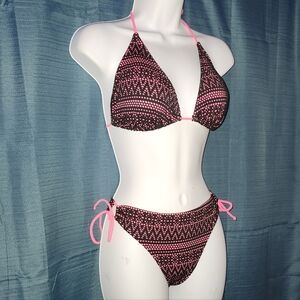 OP | Neon Pink & Black Swim Set